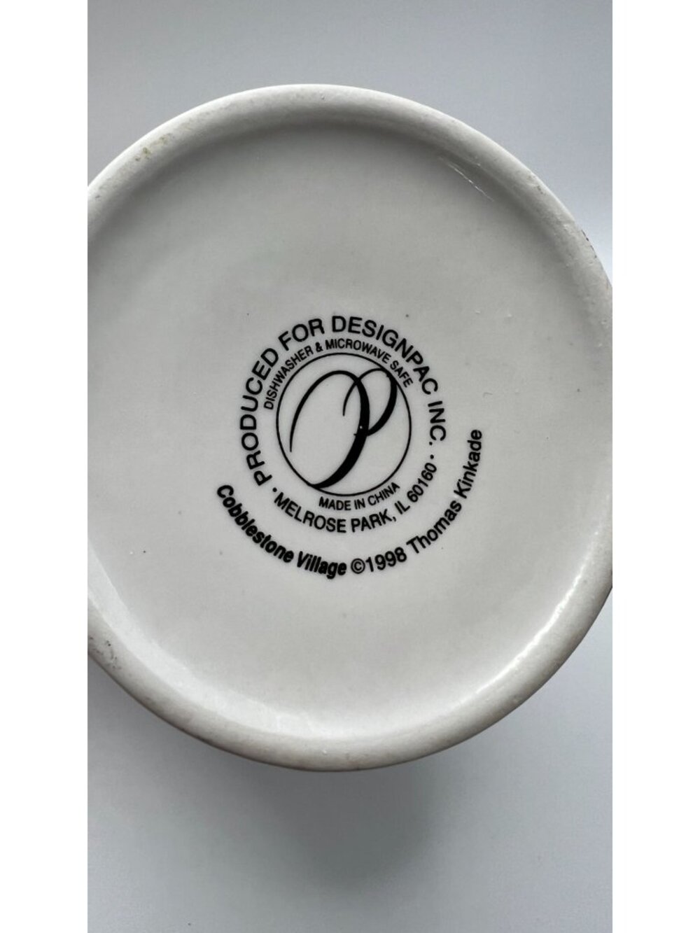 Thomas Kinkade Cobblestone Village Ceramic Mug Dishwasher & Microwave Safe 1998 - Picture 6 of 6